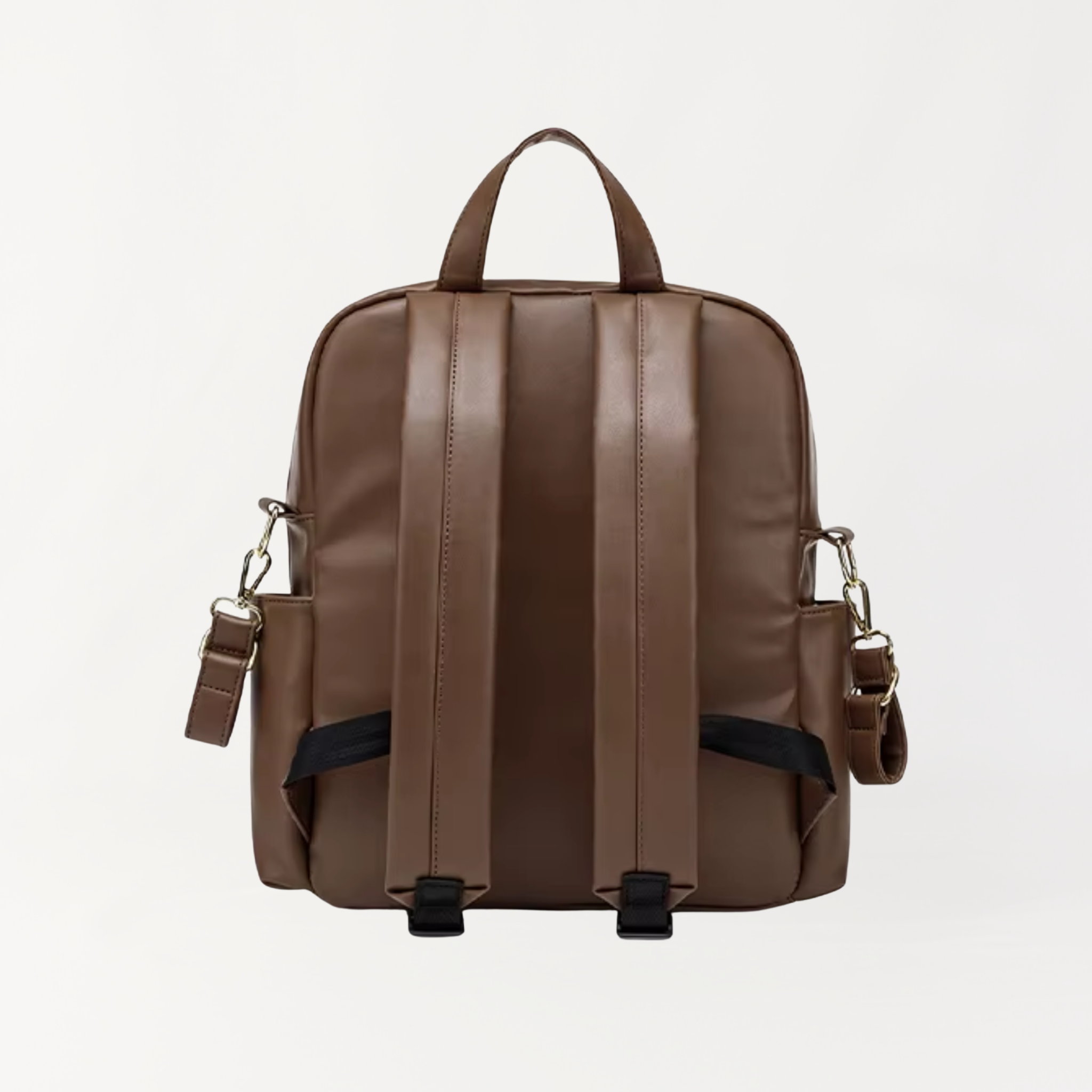 Remmii Carter Nappy Backpack in Chocolate, Back View