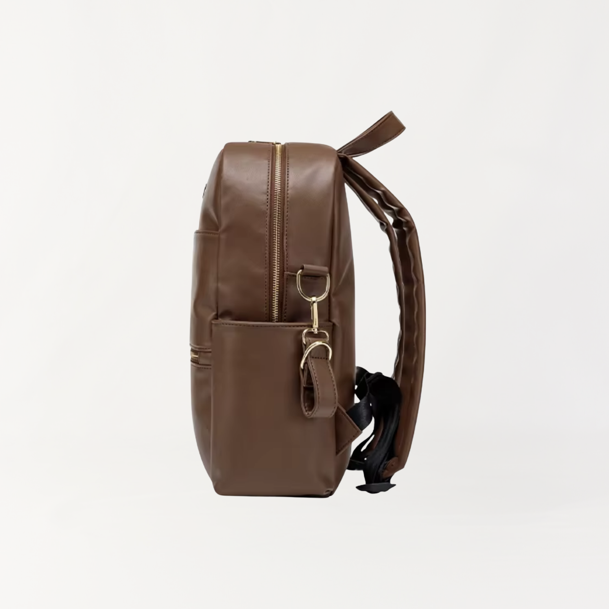 Remmii Carter Nappy Backpack in Chocolate, Side View