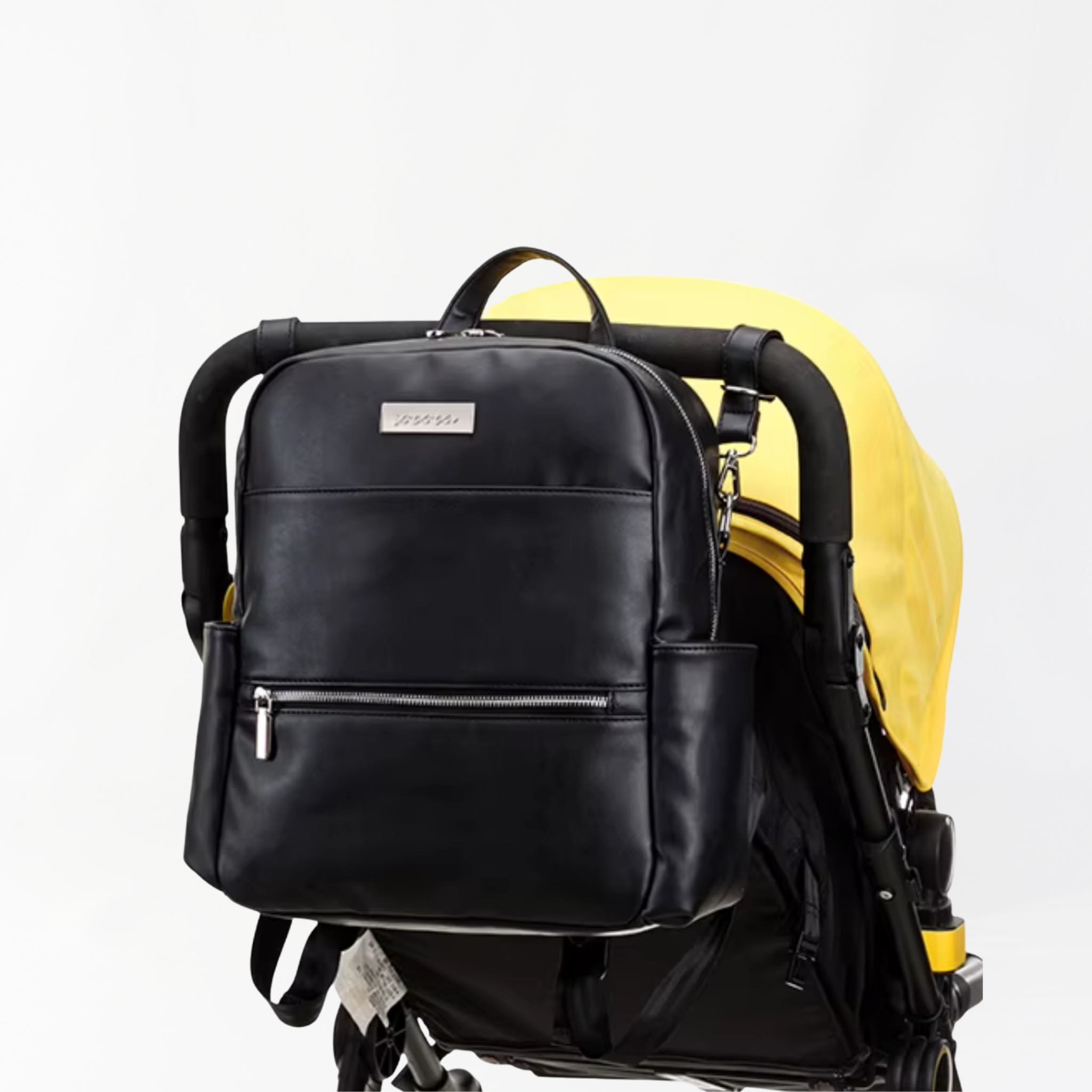 Remmii Carter Nappy Backpack in Black, Using Stroller Straps On Pram