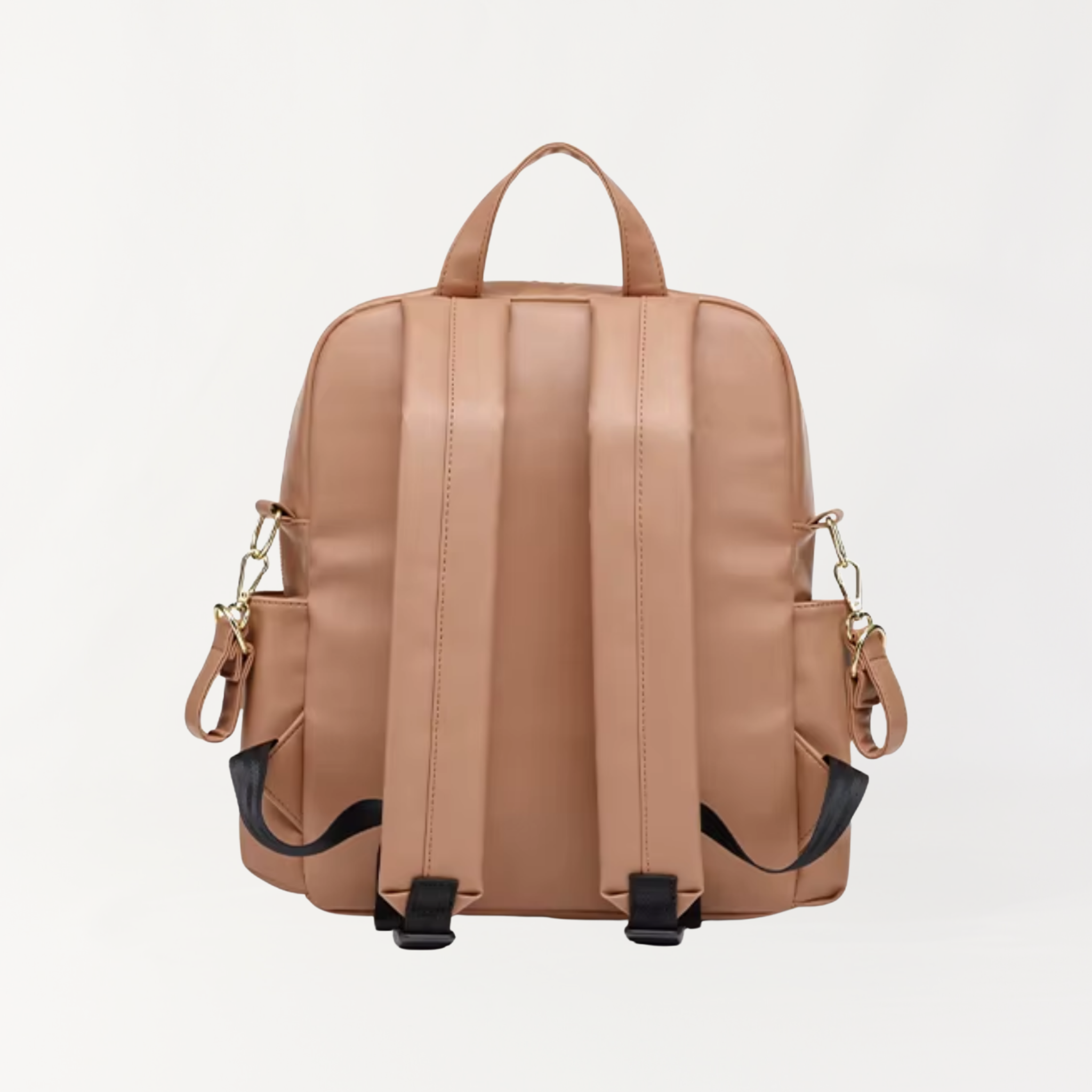 Remmii Carter Nappy Backpack in tan, Back View