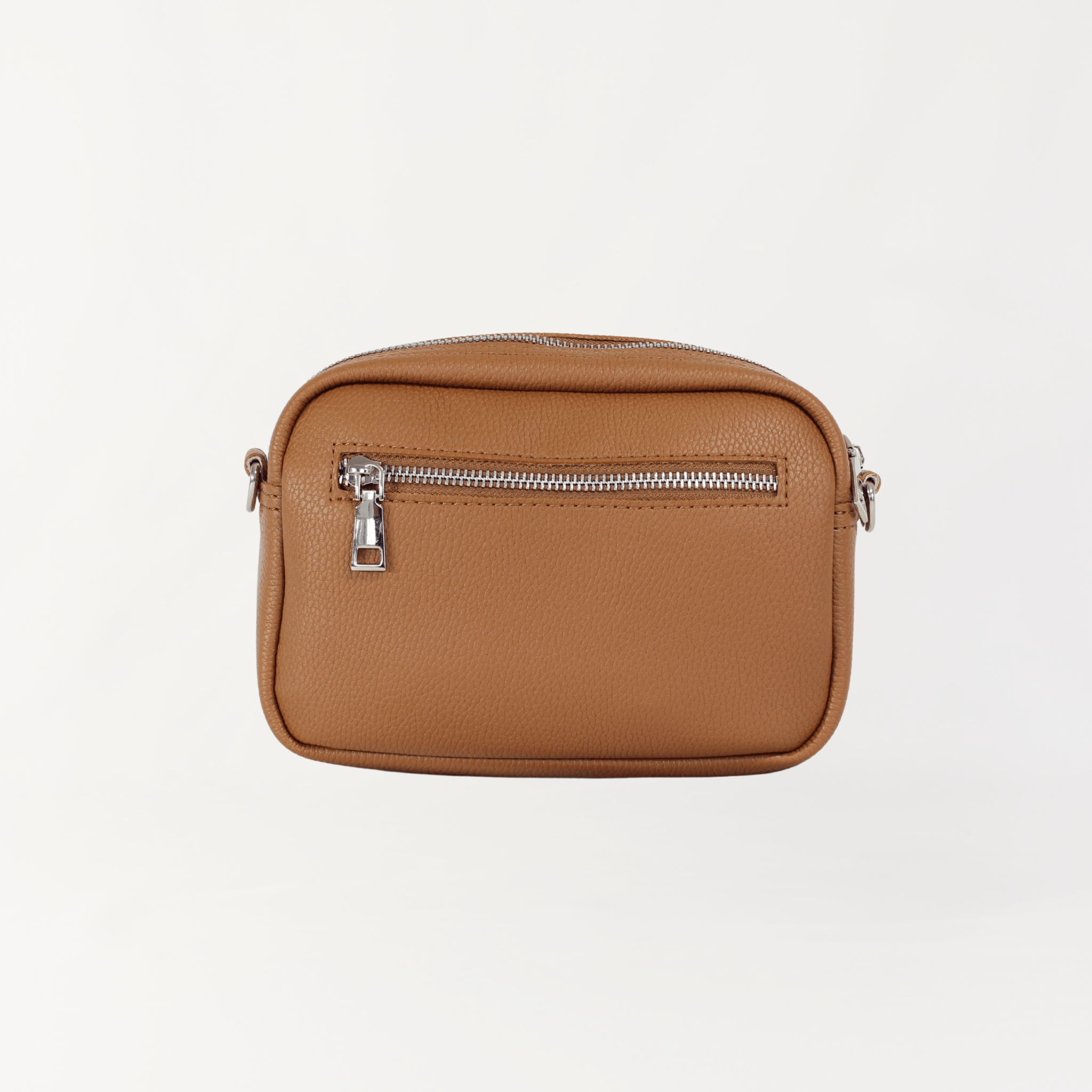 Remmii Riley Crossbody Baby Bag in Caramel, Back View