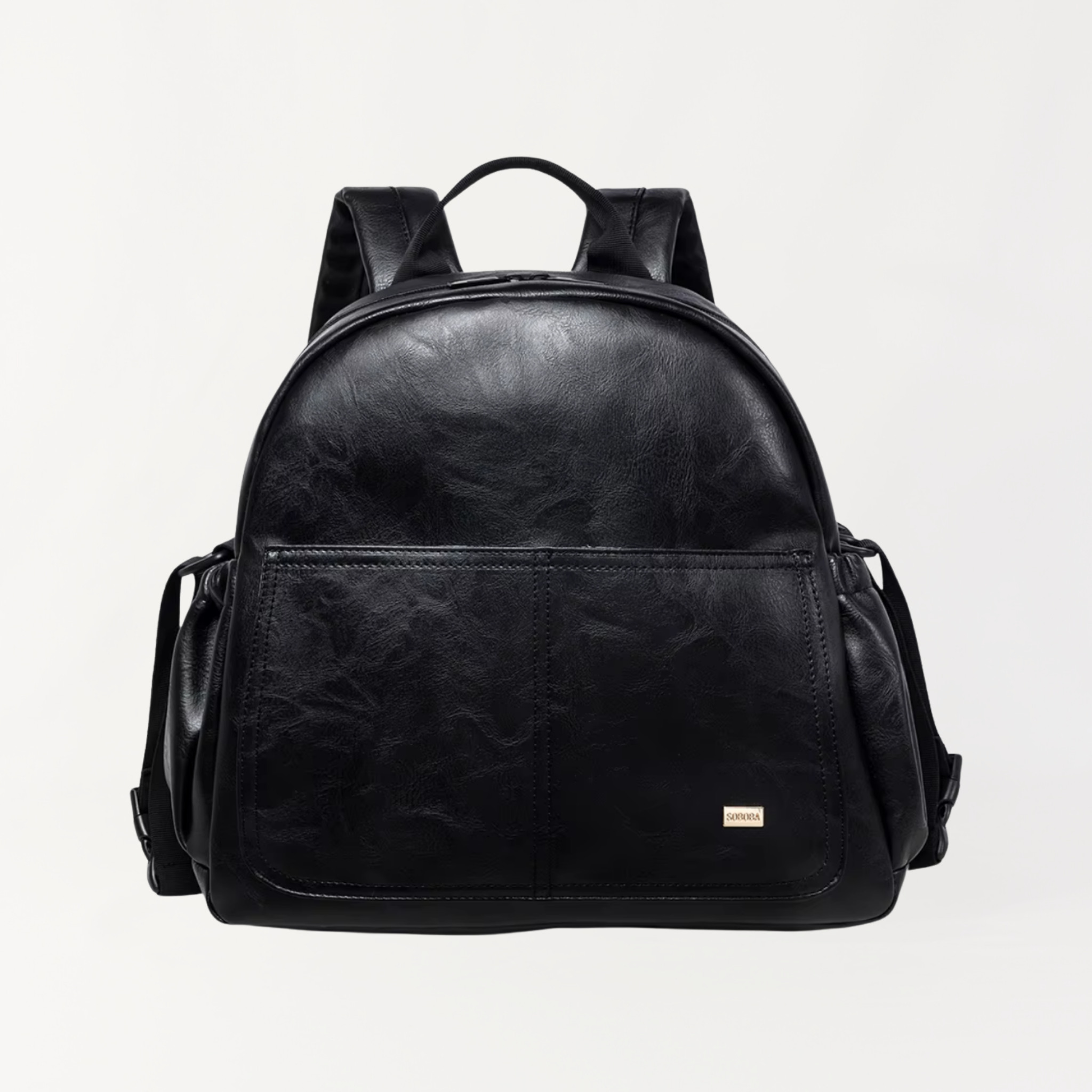 Remmii Emerson Nappy Backpack in Black, Front View