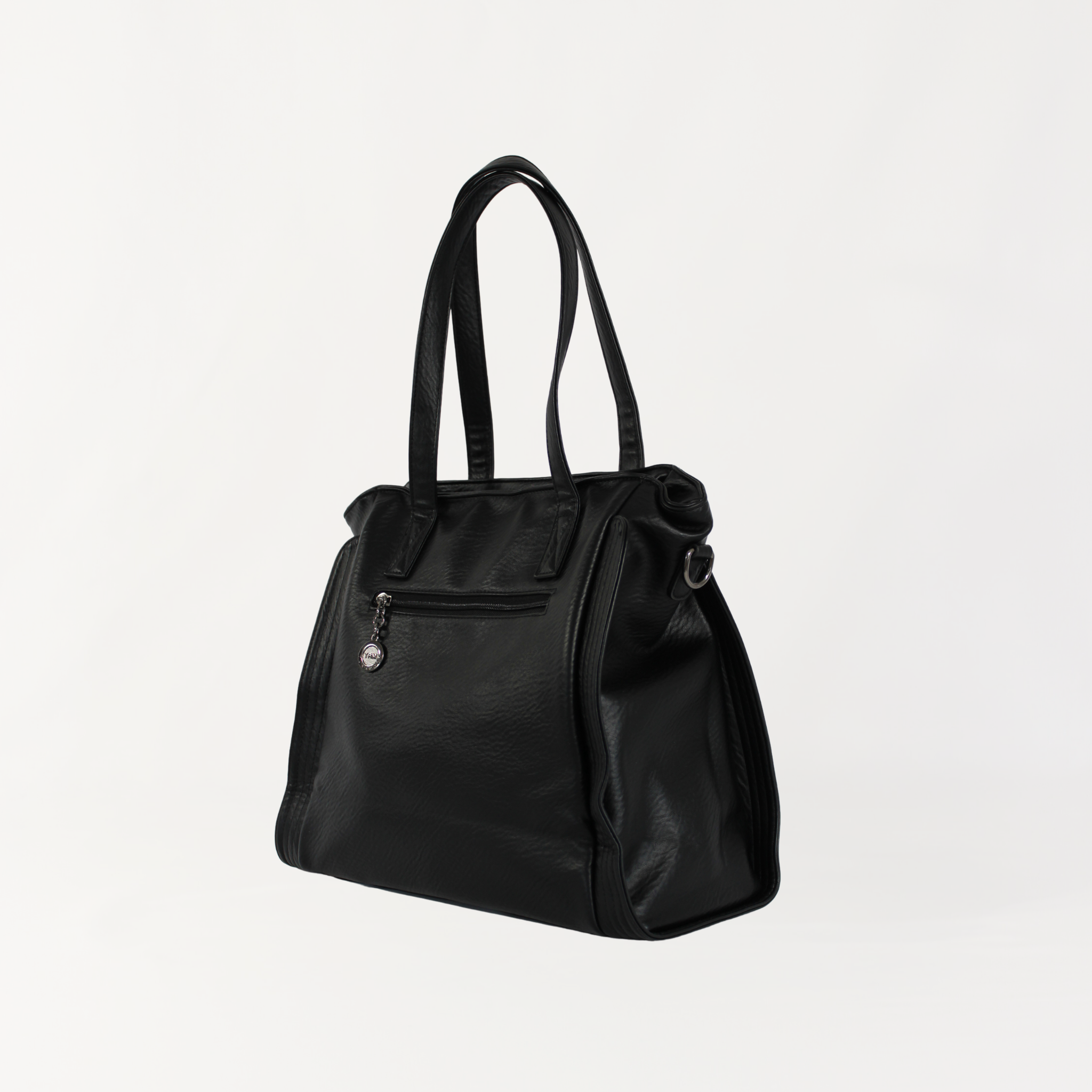 Remmii Harper Baby Tote in Black, Angled Viewing Back