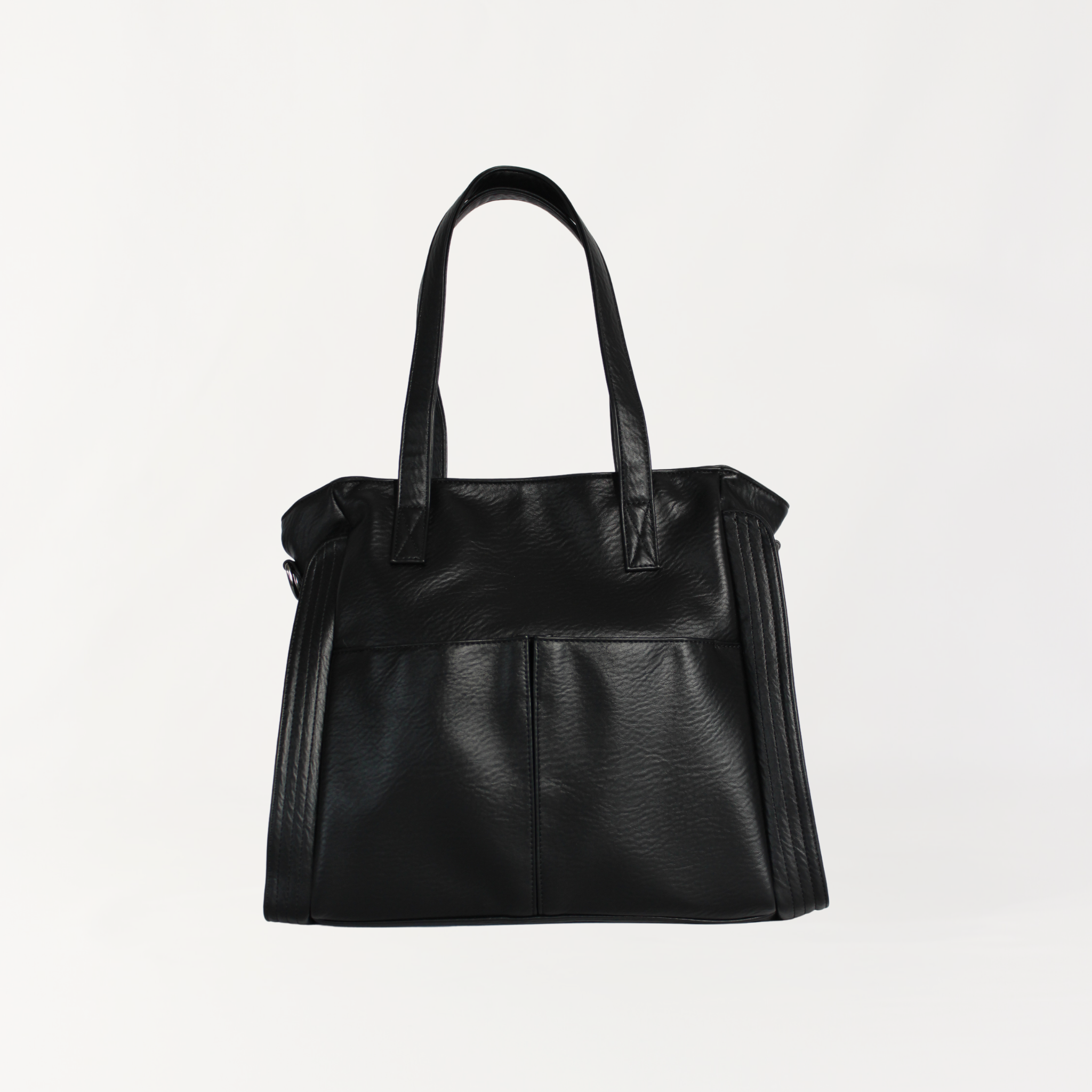 Remmii Harper Baby Tote in Black, Front View