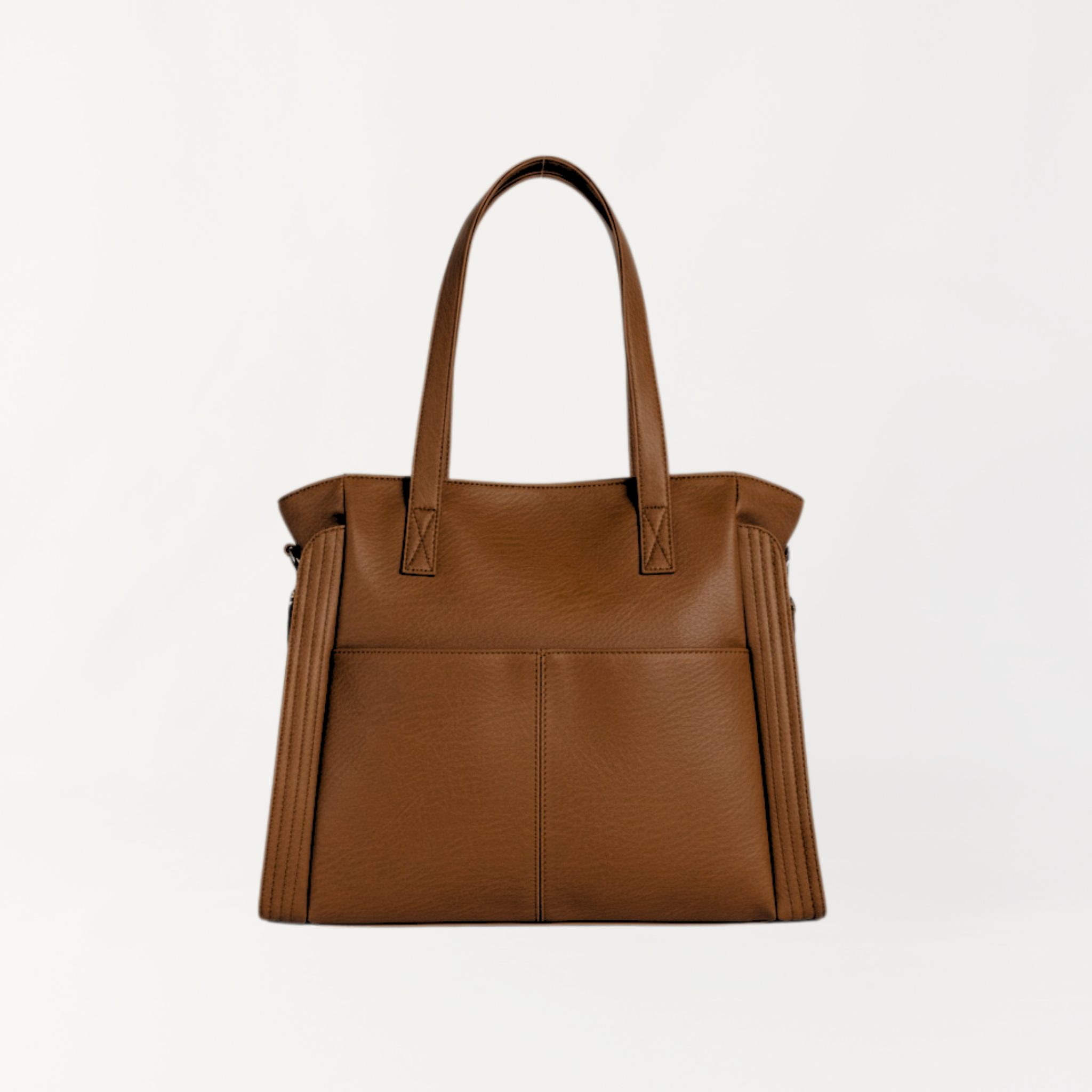 Remmii Harper Baby Tote in Tan, Front View