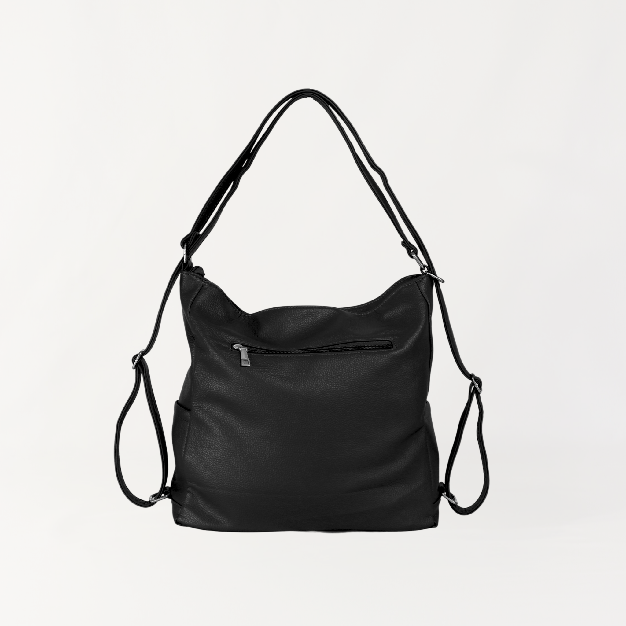 Remmii Noah Baby Tote in Black, Back View